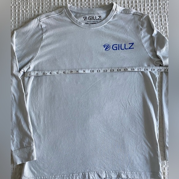 GILLZ-GEAR LIGHT GREY LONG SLEEVE SHIRT SZ M - Picture 4 of 4